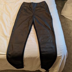 Faux leather pants